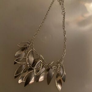Silver Leaf Chain Necklace